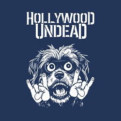 Свитшот хлопковый мужской Hollywood Undead rock dog, цвет: тёмно-синий — фото 2