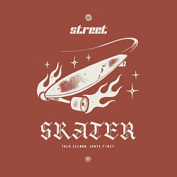 Свитшот хлопковый мужской Сперва катай потом говори, цвет: кирпичный — фото 2