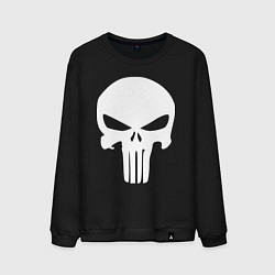 Свитшот хлопковый мужской Punisher logo, цвет: черный
