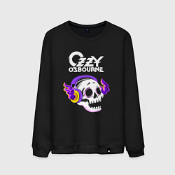 Мужской свитшот Ozzy Osbourne - неоновый череп