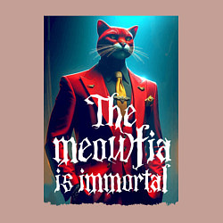 Свитшот хлопковый мужской Мяуфия бессмертна - мем, цвет: пыльно-розовый — фото 2