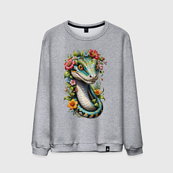 Свитшот хлопковый мужской Символ 2025 года, цвет: меланж