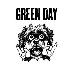 Свитшот хлопковый мужской Green Day - rock dog, цвет: белый — фото 2