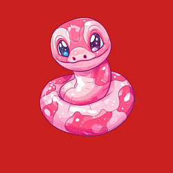 Свитшот хлопковый мужской Розовая новогодняя змея, цвет: красный — фото 2