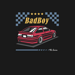 Свитшот хлопковый мужской Tayota ae86 sato, цвет: черный — фото 2