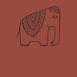 Свитшот хлопковый мужской Слоник из Индии, цвет: кирпичный — фото 2