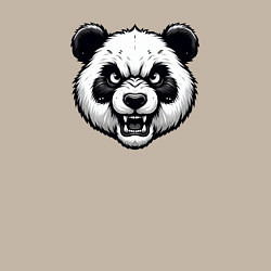 Свитшот хлопковый мужской Морда злой панды, цвет: миндальный — фото 2