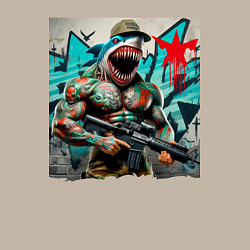Свитшот хлопковый мужской Sharkman bodybuilder - special forces, цвет: миндальный — фото 2