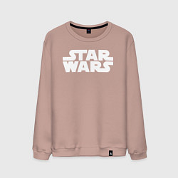 Свитшот хлопковый мужской Star wars logo, цвет: пыльно-розовый