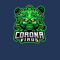 Свитшот хлопковый мужской Corona virus, цвет: тёмно-синий — фото 2