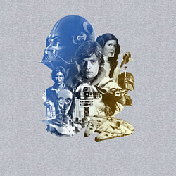 Свитшот хлопковый мужской Star Wars - characters, цвет: меланж — фото 2
