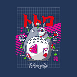 Свитшот хлопковый мужской Мой сосед Тоторо анатомия, цвет: тёмно-синий — фото 2