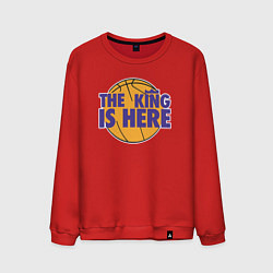 Свитшот хлопковый мужской Леброн - король здесь, цвет: красный