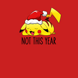 Свитшот хлопковый мужской Pikachu not this year, цвет: красный — фото 2