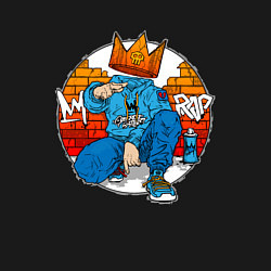 Свитшот хлопковый мужской Rap - Concrete battle, цвет: черный — фото 2