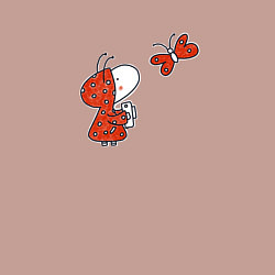 Свитшот хлопковый мужской Божья коровка средняя, цвет: пыльно-розовый — фото 2
