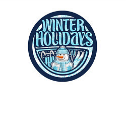 Свитшот хлопковый мужской Снежные зимние каникулы, цвет: белый — фото 2