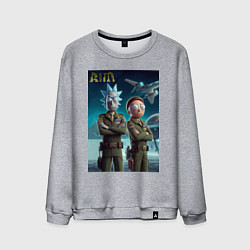 Мужской свитшот Rick and Morty - air force нейроарт