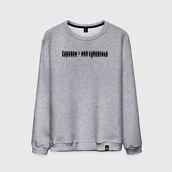 Свитшот хлопковый мужской Сарказм - моя суперсила, цвет: меланж