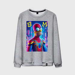 Мужской свитшот Homer Simpson and Spider man - collaboration