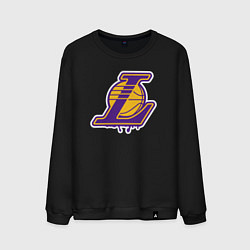 Свитшот хлопковый мужской Lakers team, цвет: черный