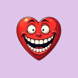 Свитшот хлопковый мужской Никогда не унывающее смеющееся сердце, цвет: лаванда — фото 2