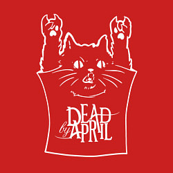 Свитшот хлопковый мужской Dead by April - cat rock, цвет: красный — фото 2