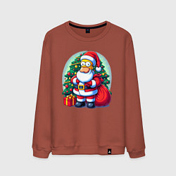 Мужской свитшот Santa Simpson - ai art