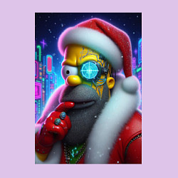 Свитшот хлопковый мужской Simpson Claus - cyberpunk, цвет: лаванда — фото 2