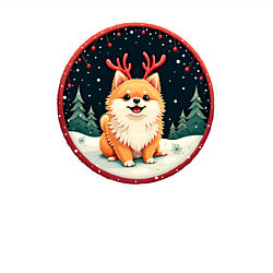 Свитшот хлопковый мужской Милый померанец с оленьими рожками, цвет: белый — фото 2