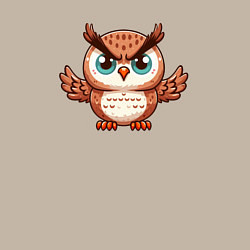 Свитшот хлопковый мужской Коричневая сова, цвет: миндальный — фото 2