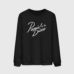 Свитшот хлопковый мужской Panic at the disco - logo, цвет: черный