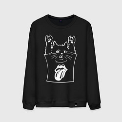 Мужской свитшот Rolling Stones - cat rock