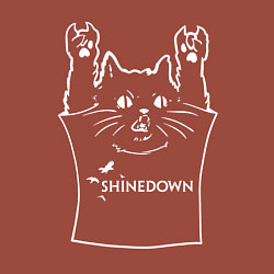 Свитшот хлопковый мужской Shinedown - cat rock, цвет: кирпичный — фото 2