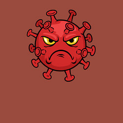 Свитшот хлопковый мужской Хмурый вирус, цвет: кирпичный — фото 2