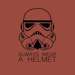 Свитшот хлопковый мужской Всегда надевай шлем, цвет: кирпичный — фото 2