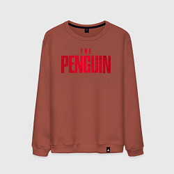Свитшот хлопковый мужской The penguin logo, цвет: кирпичный