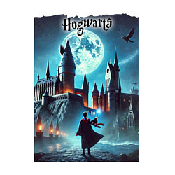 Свитшот хлопковый мужской Nightly Hogwarts - neon glow, цвет: белый — фото 2