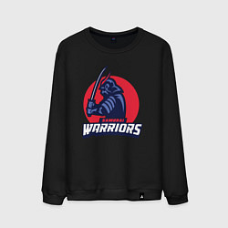Свитшот хлопковый мужской Samurai warriors, цвет: черный