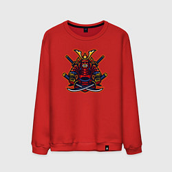 Свитшот хлопковый мужской Angry samurai, цвет: красный