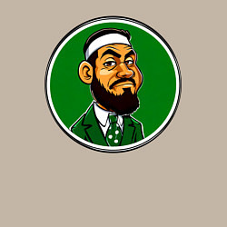 Свитшот хлопковый мужской Бостон Селтикс Браун, цвет: миндальный — фото 2