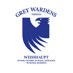 Свитшот хлопковый мужской Grey Wardens - Dragon Age, цвет: белый — фото 2