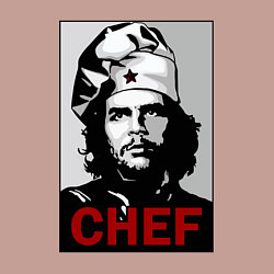 Свитшот хлопковый мужской Че Гевара - шеф повар, цвет: пыльно-розовый — фото 2