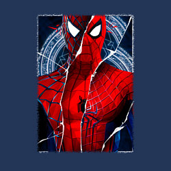 Свитшот хлопковый мужской Человек паук три паука, цвет: тёмно-синий — фото 2