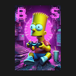 Свитшот хлопковый мужской Bart Simpson - cool gamer, цвет: черный — фото 2