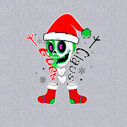 Свитшот хлопковый мужской Скелетон нг, цвет: меланж — фото 2