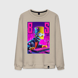 Мужской свитшот Bart Simpson - cyber gamer