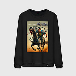 Мужской свитшот Eddie rides a symbiote horse - Venom 3