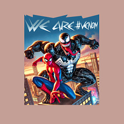Свитшот хлопковый мужской We are Venom - motto, цвет: пыльно-розовый — фото 2