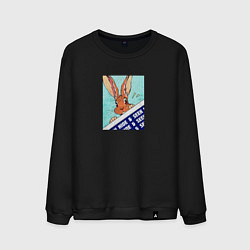 Свитшот хлопковый мужской Hide and seek, цвет: черный